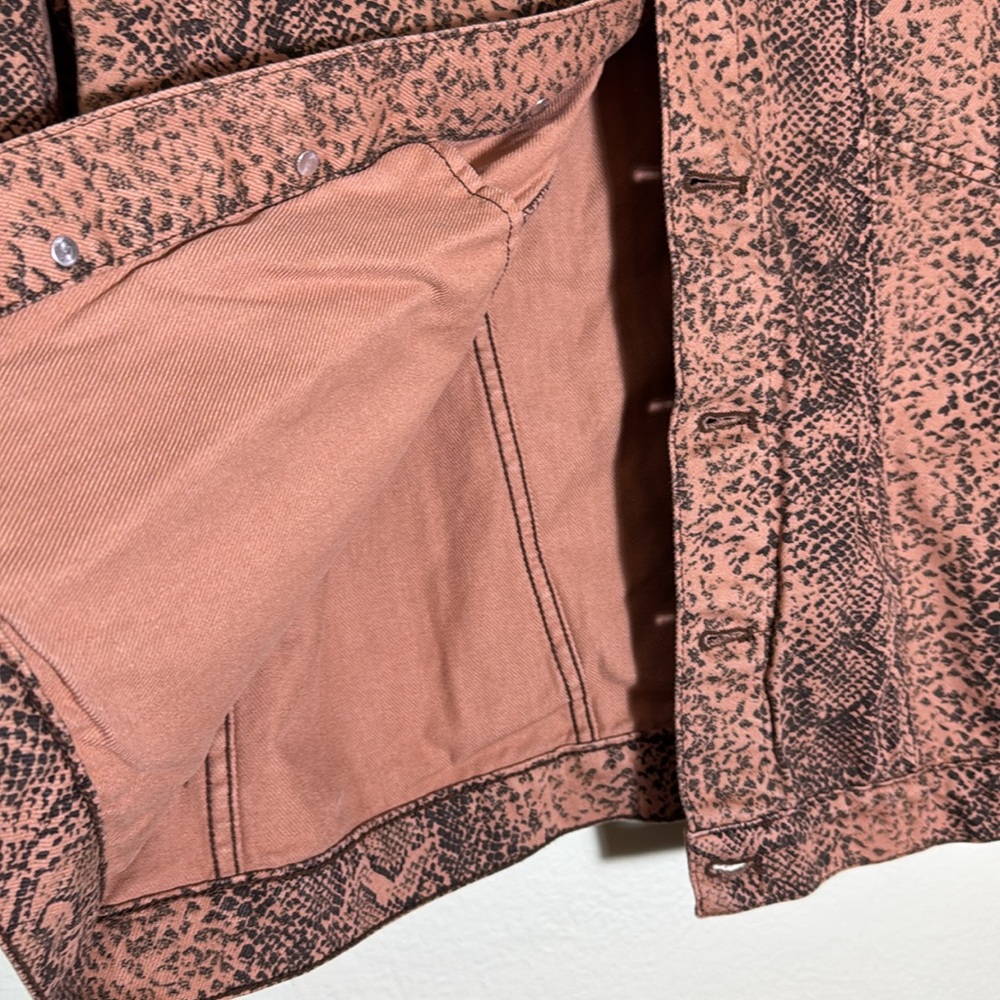 Free People L Snake Trucker Jacket - Picture 8 of 9